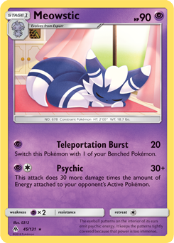 Meowstic 45/131 Pokémon card from Forbidden Light for sale at best price