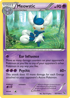 Meowstic 43/106 Pokémon card from Flashfire for sale at best price