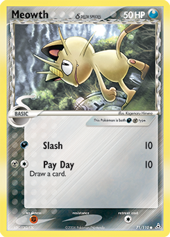 Meowth 71/110 Pokémon card from Ex Holon Phantoms for sale at best price