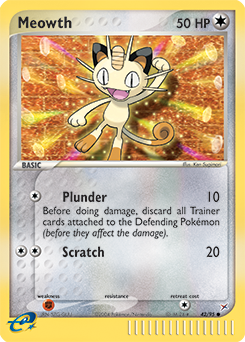 Meowth 42/95 Pokémon card from Ex Team Magma vs Team Aqua for sale at best price