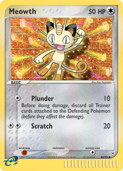 Carte Pokémon Commune Miaouss 42/95 de la série Ex Team Magma vs Team Aqua