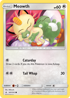 Meowth 147/214 Pokémon card from Unbroken Bonds for sale at best price