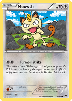 Meowth 74/124 Pokémon card from Fates Collide for sale at best price