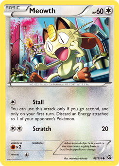 Meowth 88/114 Pokémon card from Steam Siege for sale at best price