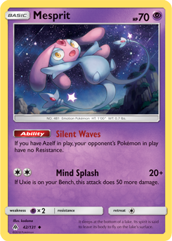 Uncommon Pokémon card Mesprit 42/131 from Forbidden Light expansion
