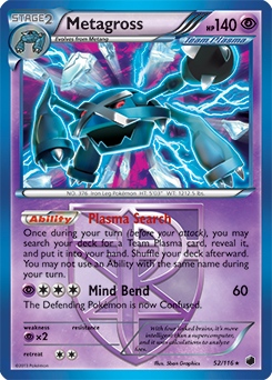 Metagross 52/116 Pokémon card from Plasma Freeze for sale at best price