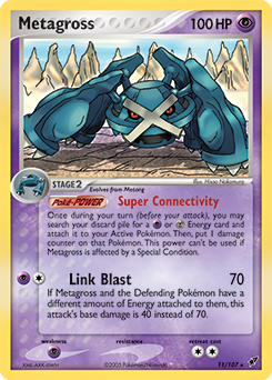 Carte Pokémon Holographique Rare Metalosse 11/107 de la série Ex Deoxys