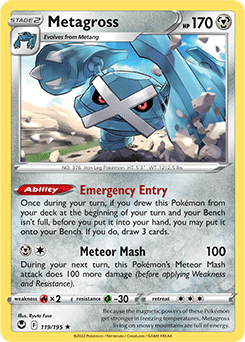 Metagross 119/195 Pokémon card from Silver Tempest for sale at best price