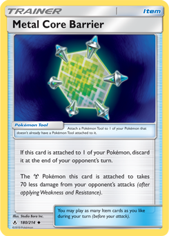 Metal Core Barrier 180/214 Pokémon card from Unbroken Bonds for sale at best price