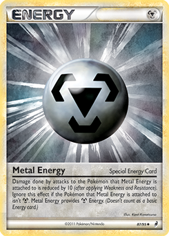 Uncommon Pokémon card Metal Energy 87/95 from Call of Legends expansion