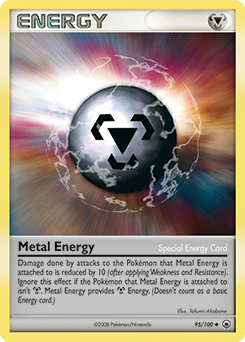 Uncommon Pokémon card Metal Energy 95/100 from Majestic Dawn expansion