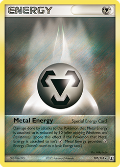 Carte Pokémon Énergie Métal 107/113 de la série Ex Espèces Delta