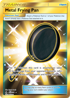 Secret Gold Pokémon card Metal Frying Pan 144/131 from Forbidden Light expansion
