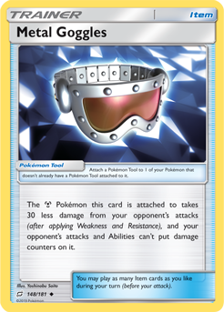 Metal Goggles 148/181 Pokémon card from Team Up for sale at best price