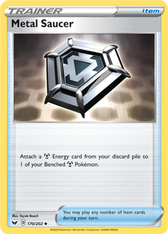 Metal Saucer 170/202 Pokémon card from Sword & Shield for sale at best price