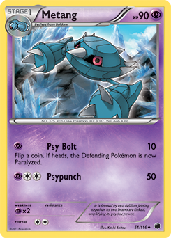 Metang 51/116 Pokémon card from Plasma Freeze for sale at best price