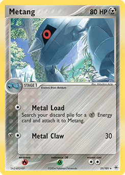 Metang 21/101 Pokémon card from Ex Hidden Legends for sale at best price