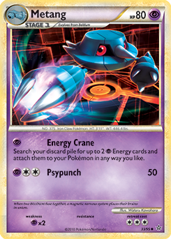 Uncommon Pokémon card Metang 33/95 from Unleashed expansion