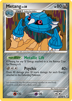 Uncommon Pokémon card Metang 69/147 from Supreme Victors expansion