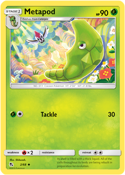Metapod 2/68 Pokémon card from Hidden Fates for sale at best price