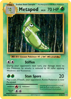 Metapod 4/108 Pokémon card from Evolutions for sale at best price