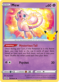 Mew 11/25 Pokémon card from Celebrations for sale at best price
