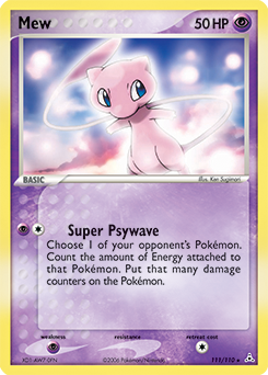 Carte Pokémon Mew 111/110 de la série Ex Fantômes Holon en vente au meilleur prix