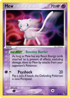 Carte Pokémon Mew 4/17 de la série POP 4 en vente au meilleur prix