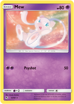 Mew 32/68 Pokémon card from Hidden Fates for sale at best price