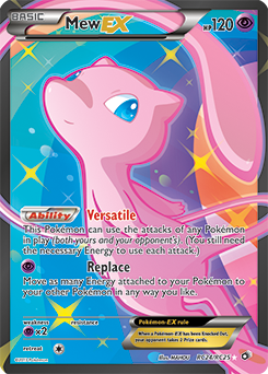 Full Art Trainer Pokémon card Mew EX RC24/RC25 from Legendary Treasures expansion