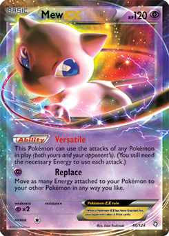 Pokémon EX Pokémon card Mew EX 46/124 from Dragons Exalted expansion