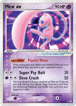 Carte Pokémon Mew ex 100/110 de la série Ex Fantômes Holon en vente au meilleur prix