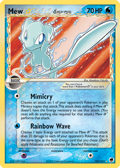 Carte Pokémon Mew Star 101/101 de la série Ex Île des Dragons en vente au meilleur prix