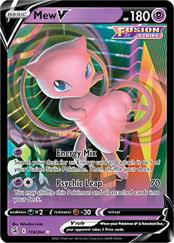 Mew V 113/264 Pokémon card from Fusion Strike for sale at best price