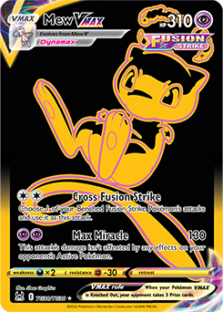 Gold Pokemon Pokémon card Mew VMAX TG30/TG30 from Lost Origin expansion