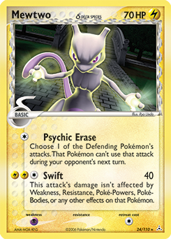 Mewtwo 24/110 Pokémon card from Ex Holon Phantoms for sale at best price