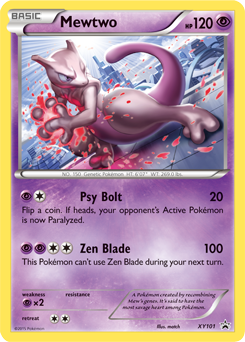 Promo Pokémon card Mewtwo XY101 from XY Promos expansion