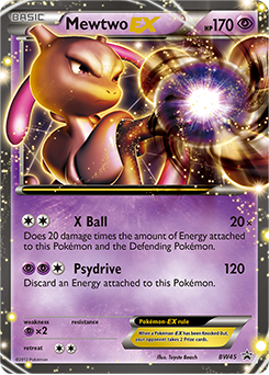 Promo Pokémon card Mewtwo EX BW45 from Back & White Promos expansion