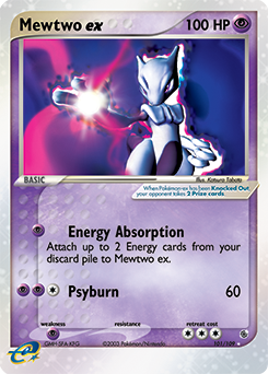 Carte Pokémon Mewtwo ex 101/109 de la série Ex Rubis & Saphir en vente au meilleur prix