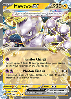 Mewtwo ex 58/182 Pokémon card from Paradox Rift for sale at best price