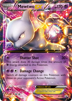 Promo Pokémon card Mewtwo EX XY107 from XY Promos expansion