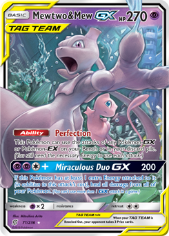 Mewtwo Mew GX 71/236 Pokémon card from Unified Minds for sale at best price