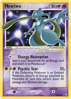 Carte Pokémon Mewtwo Star 103/110 de la série Ex Fantômes Holon en vente au meilleur prix