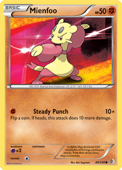 Mienfoo 86/149 Pokémon card from Boundaries Crossed for sale at best price