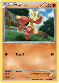Mienfoo 87/149 Pokémon card from Boundaries Crossed for sale at best price