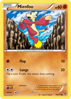 Mienfoo 56/111 Pokémon card from Furious Fists for sale at best price