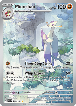 Mienshao 200/182 Pokémon card from Paradox Rift for sale at best price