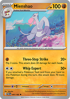 Mienshao 97/182 Pokémon card from Paradox Rift for sale at best price