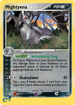 Mightyena 10/109 Pokémon card from Ex Ruby & Sapphire for sale at best price