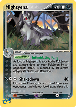 Carte Pokémon Grahyena 10/109 de la série Ex Rubis & Saphir en vente au meilleur prix